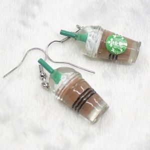 Starbucks mini Coffee Frappuccino earrings NEW